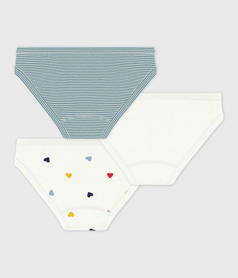 Lot de culottes enfant en coton imprim&eacute; c&oelig;urs variante 1