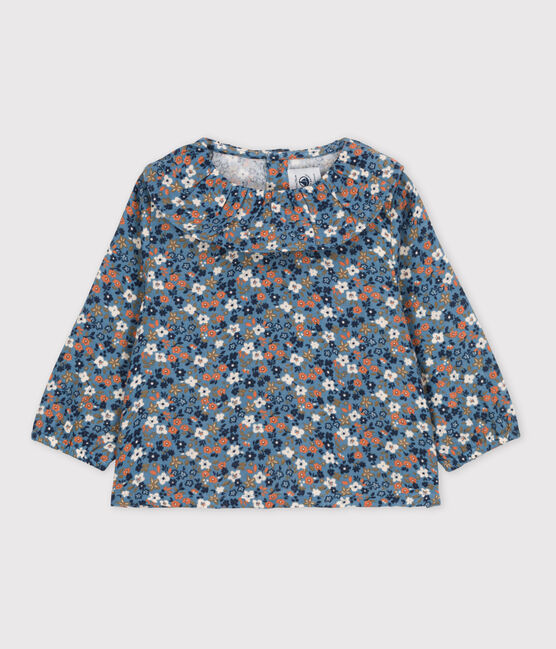 Blouse manches longues bébé imprimée en gaze de coton ROVER/ MULTICO