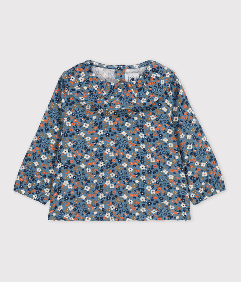 Blouse manches longues b&eacute;b&eacute; imprim&eacute;e en gaze de coton ROVER/ MULTICO