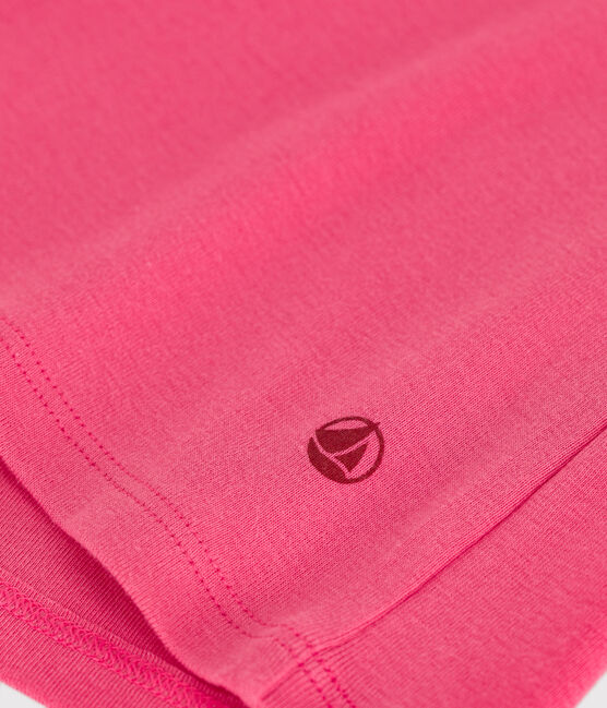 Tee-shirt Femme l'Iconique en coton uni rose PEONIA