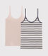 Lot 2 chemises à bretelles en coton fin Femme