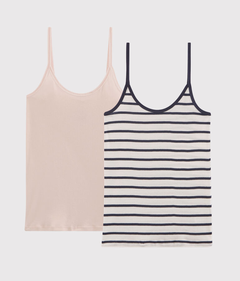 Lot 2 chemises &agrave; bretelles Femme multicouleur