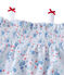 Combicourt bébé fille imprimé blanc ECUME/bleu BLEU/ MULTICO