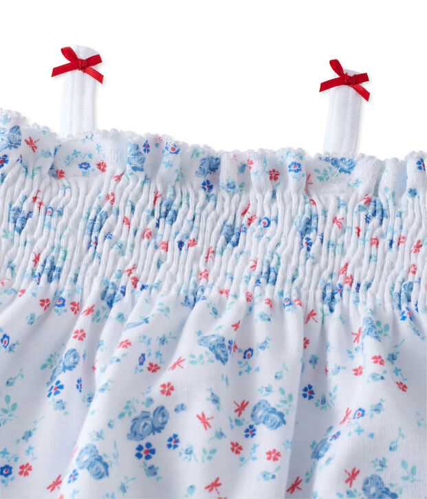 Combicourt b&eacute;b&eacute; fille imprim&eacute; blanc/bleu/multicouleur