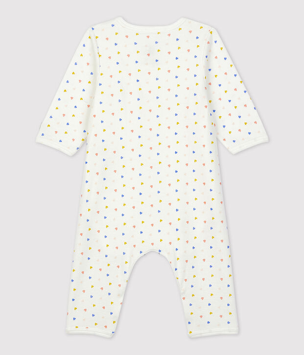 Bodyjama sans pieds  b&eacute;b&eacute; en coton biologique blanc/multicouleur