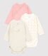 Lot de 3 bodies bébé en coton biologique