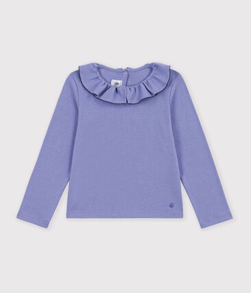 Tee-shirt à col enfant manches longues uni