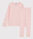 Pyjama imprimé étoiles petite fille en coton