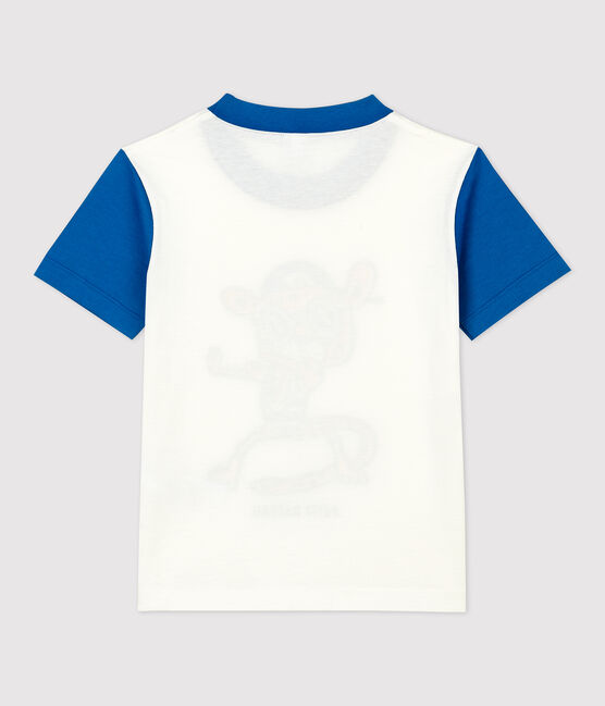 Tee-shirt manches courtes  enfant fille / garçon blanc MARSHMALLOW/ RUISSEAU