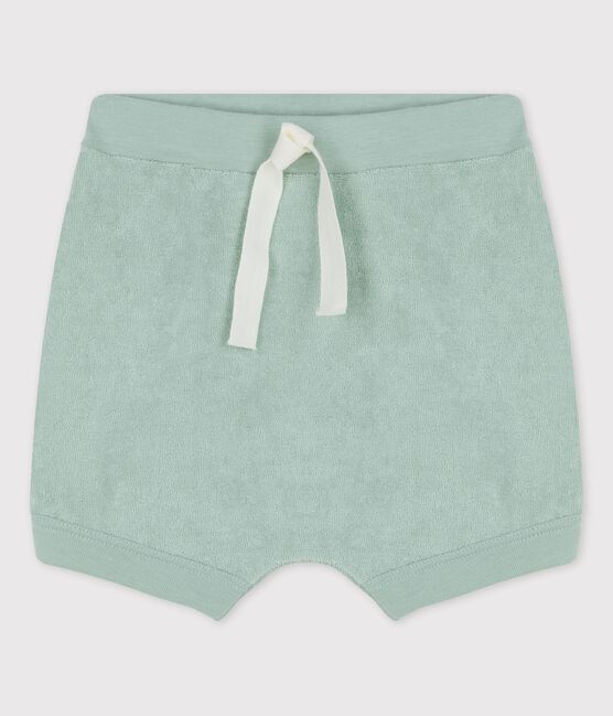 Short en bouclette éponge bébé vert HERBIER