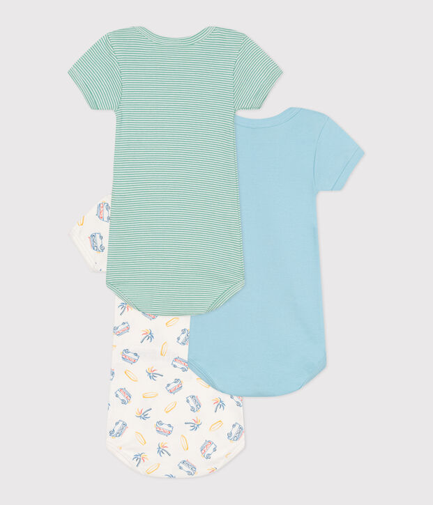 Lot de 3 bodies manches courtes en coton vans b&eacute;b&eacute; multicouleur