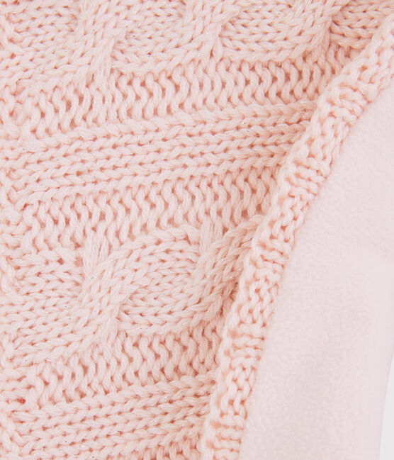 Snood enfant fille rose MINOIS/ ARGENT