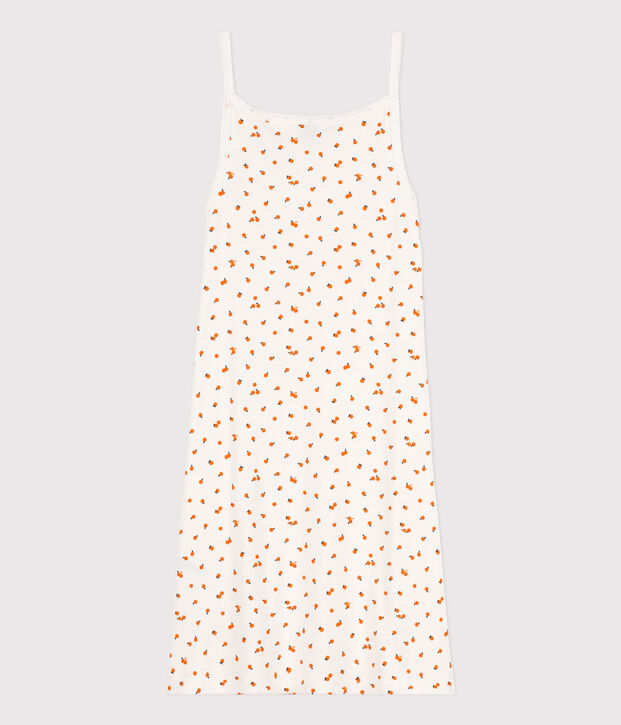 Nuisette orangettes en coton femme blanc/multicouleur