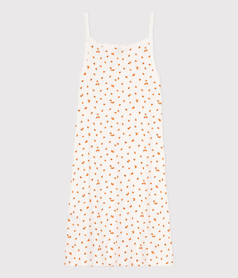 Nuisette orangettes en coton femme blanc MARSHMALLOW/blanc MULTICO