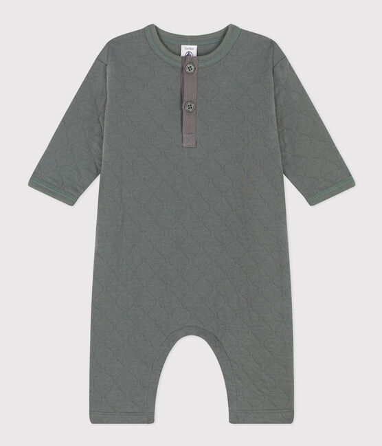 Combinaison longue en tubique matelassé bébé vert THUYA