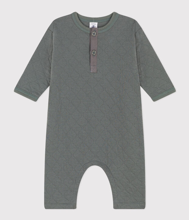Combinaison longue en tubique matelass&eacute; b&eacute;b&eacute; kaki