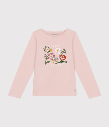 Tee-shirt manches longues en côte enfant fille