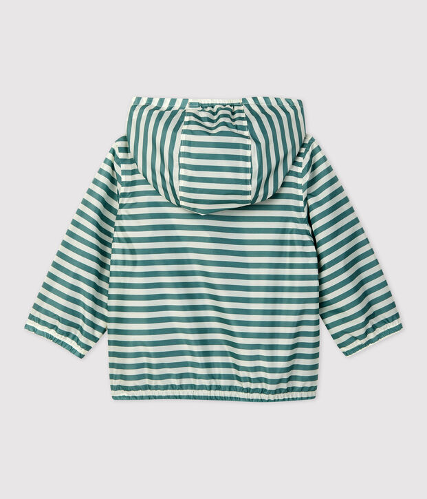 Coupe vent en polyester recycl&eacute; b&eacute;b&eacute; vert/&eacute;cru