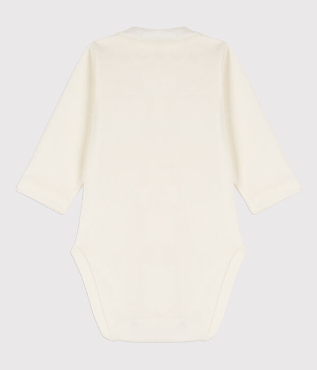 Body blanc &agrave; col b&eacute;b&eacute; en coton biologique blanc