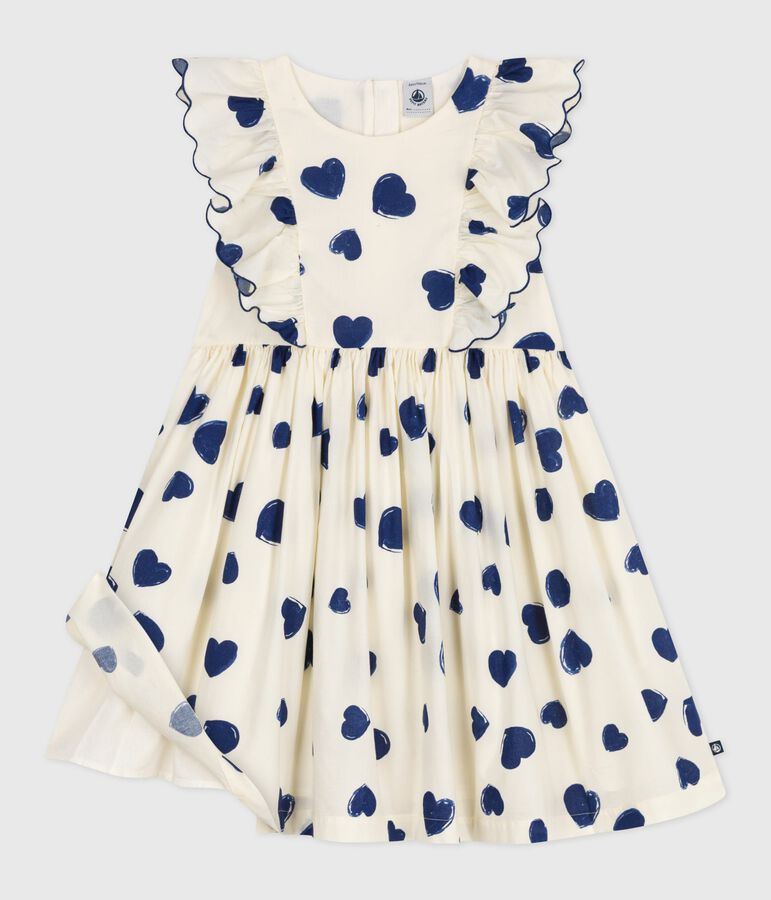 Robe enfant sans manche en coton bleu MILK/ SOIR