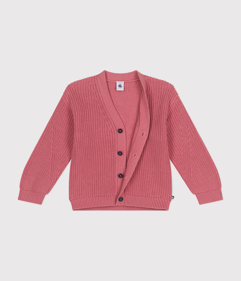Cardigan en coton enfant fille rose ROSEWOOD