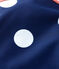 Maillot de bain 1 pièce en matière recyclée bébé bleu MEDIEVAL/blanc MARSHMALLOW