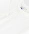 Tee-shirt enfant manches longues en coton uni blanc MARSHMALLOW