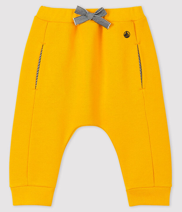 Pantalon b&eacute;b&eacute; fille/gar&ccedil;on en molleton jaune