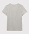 Tee-shirt LE DROIT col V en coton Femme gris BELUGA CHINE