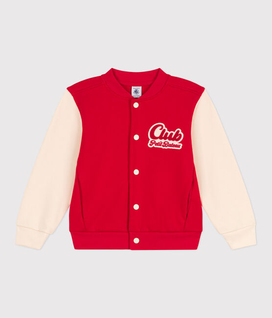 Teddy en molleton enfant garçon rouge PEPS/blanc AVALANCHE