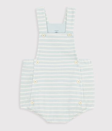 Barboteuse bébé en coton éponge rayée