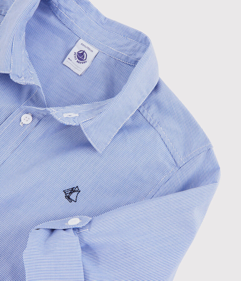 Chemise &agrave; rayures enfant gar&ccedil;on bleu/blanc