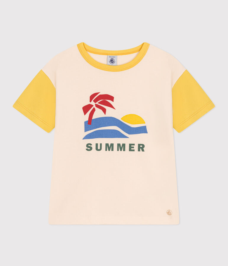 Tee-shirt imprim&eacute; en jersey enfant gar&ccedil;on jaune AVALANCHE/ NECTAR