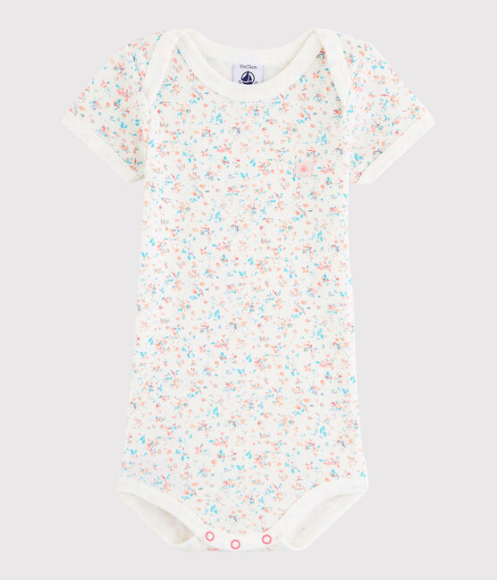 Body manches courtes bébé fille blanc MARSHMALLOW/blanc MULTICO