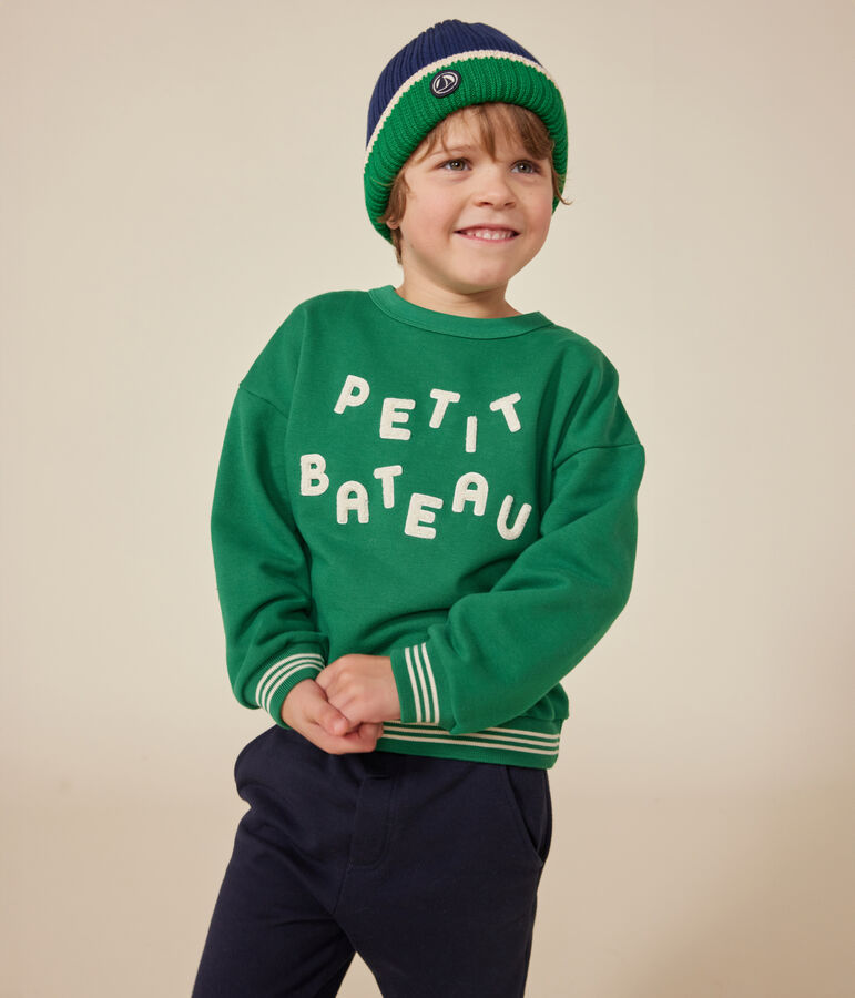 Sweatshirt en molleton enfant fille / gar&ccedil;on vert