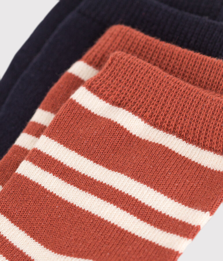 2 paires de chaussettes en coton rayures b&eacute;b&eacute; variante 1