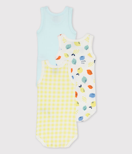 Lot de 3 bodies sans manches citrons colorés bébé variante 1