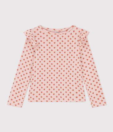 Tee-shirt manches longues en coton enfant fille