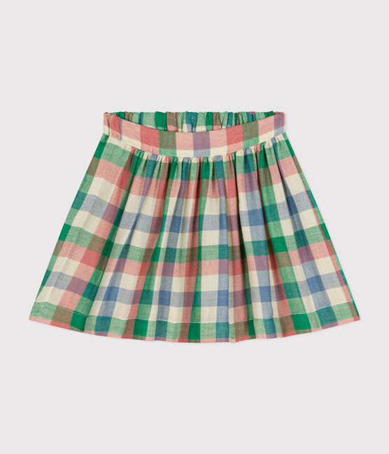 Jupe en gaze de coton enfant fille blanc AVALANCHE/ MULTICO