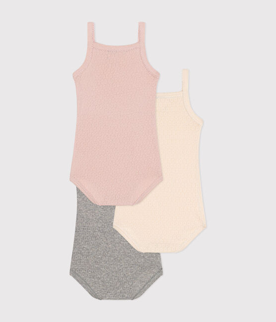 Lot de 3 bodies bretelles en coton bébé variante 1