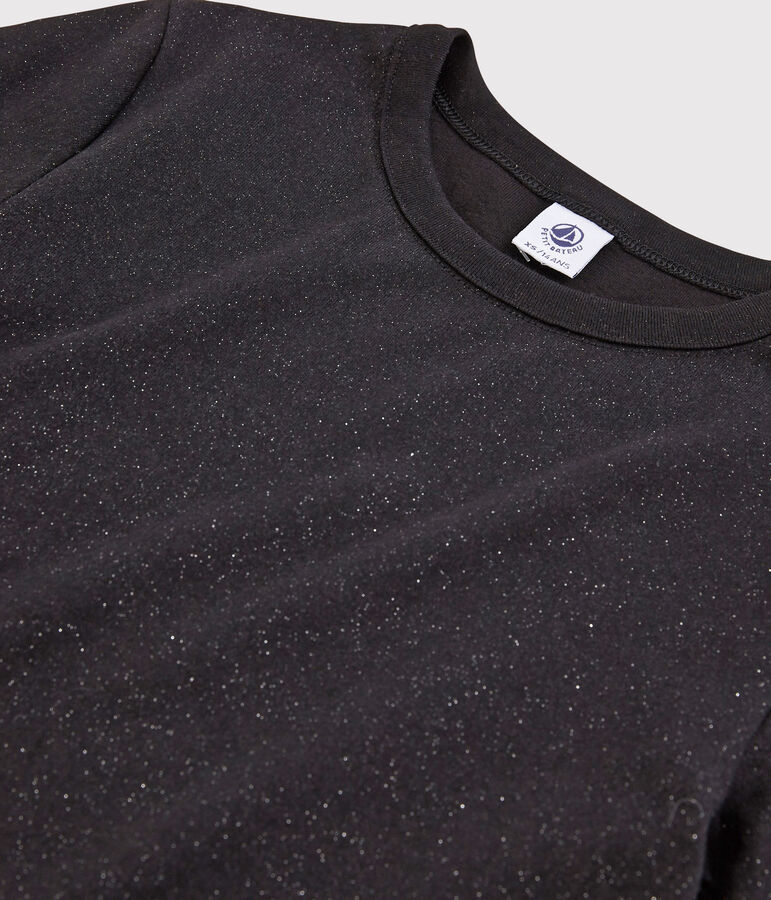 T-shirt iconique col rond Femme noir/gris