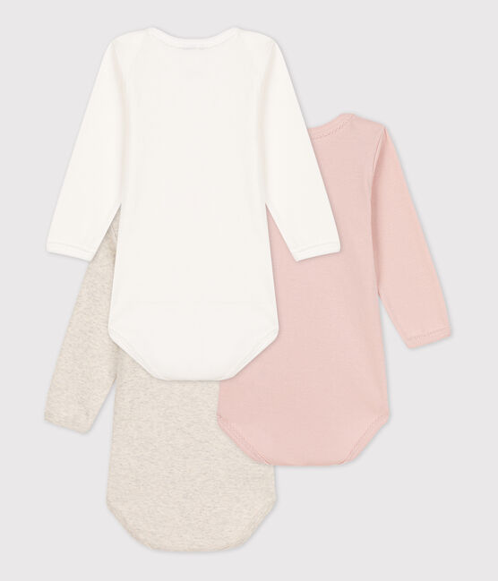 Lot de 3 bodies manches longues bébé en coton variante 1