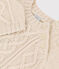 Pull bébé en tricot de coton à torsades écru AVALANCHE