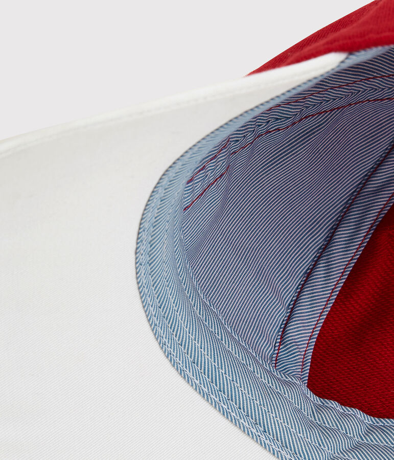 Casquette en molleton enfant gar&ccedil;on rouge/blanc