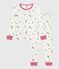 Pyjama enfant en coton imprimé Paris blanc MARSHMALLOW/blanc MULTICO