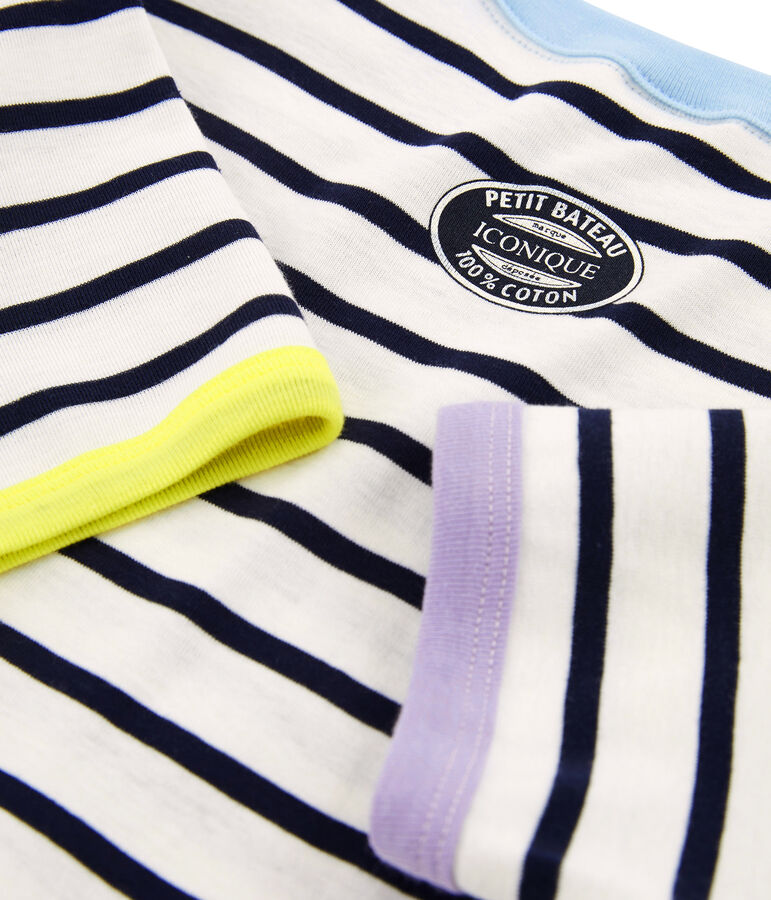 Tee shirt iconique femme blanc/bleu