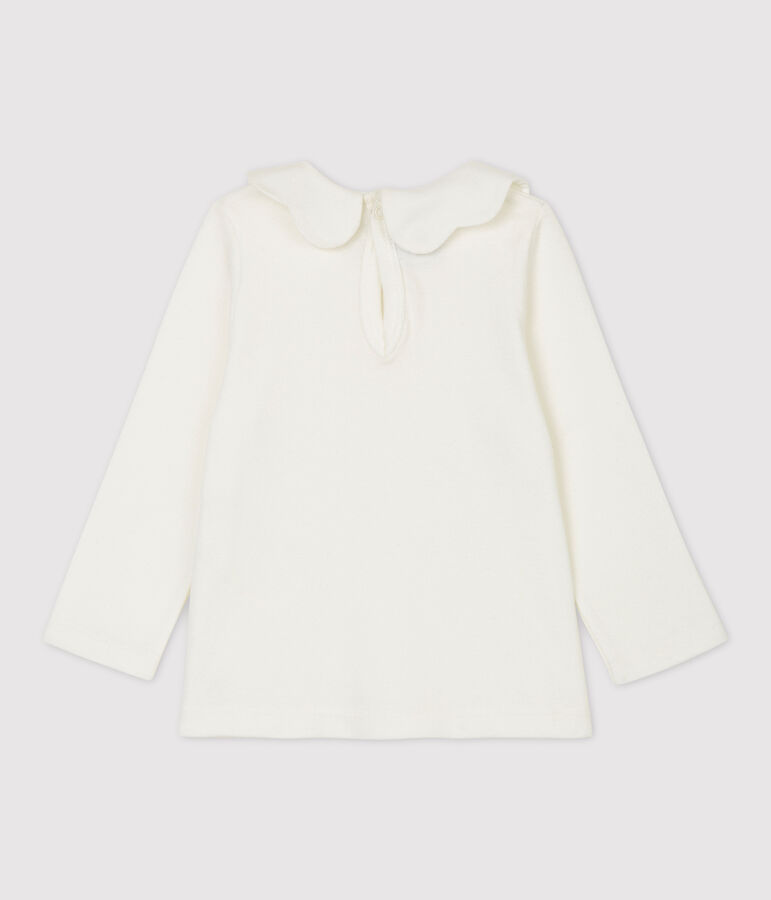 Blouse en coton b&eacute;b&eacute; blanc