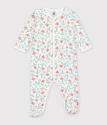 Pyjama bébé en molleton imprimé champignons
