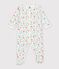 Pyjama b&eacute;b&eacute; en molleton imprim&eacute; champignons blanc/multicouleur