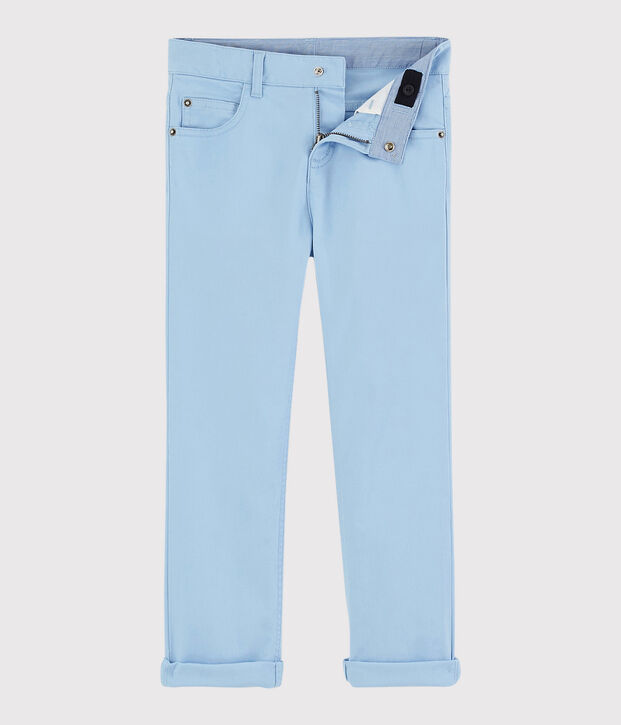 Pantalon en serge enfant gar&ccedil;on bleu